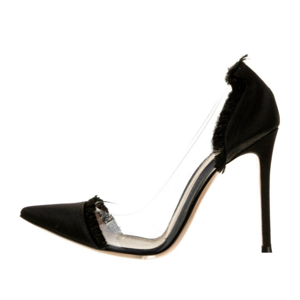 GIANVITO ROSSI Raw-Edge Trim D’Orsay Pumps-S:7.5